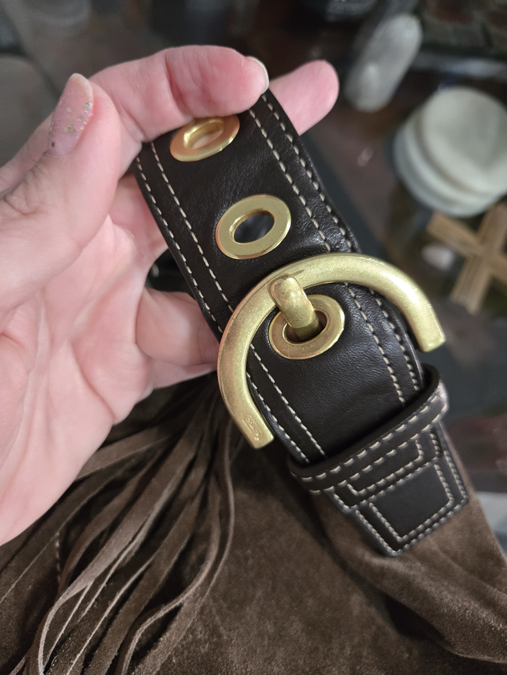 Vintage Coach Soho Suede Hobo Bag - Picture 9 of 12
